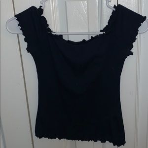 Navy , off the shoulder cute top